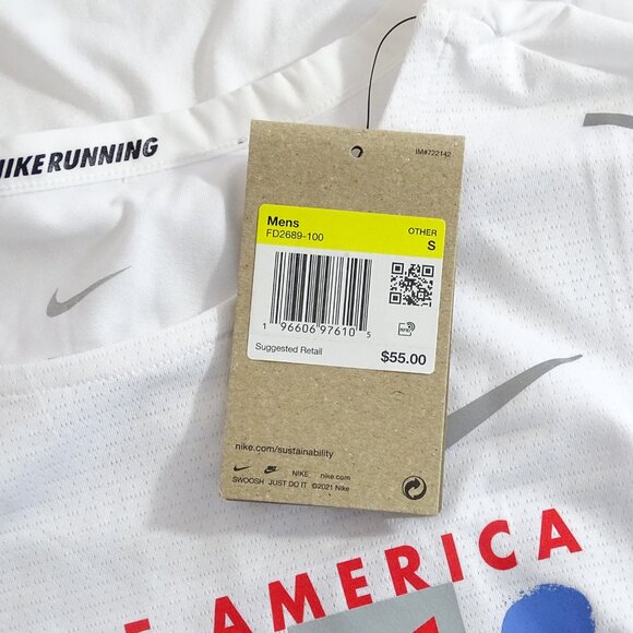 $55 NIKE BOFA CHICAGO MARATHON RISE 365 RUNNING TOP SHIRT FD2689-100 WHITE S - Picture 8 of 8
